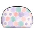 thumbnail image 7 of YFYANG 2 Piece Women's Portable Makeup Bags, Watercolor Honeycomb Shape Pattern Clutch Travel Toilet Bags Cosmetic Organizer, 7 of 7