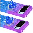 thumbnail image 6 of Gradient Quicksand Case for Google Pixel 9 Pro/Pixel 9 2024 with Ring Kickstand, Bling Sparkle Colorful Liquid Glitter Cover Case for Google Pixel 9 Pro. JB-Purple Blue, 6 of 7