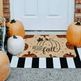 thumbnail image 2 of Hello Fall Doormat Orange Pumpkin Autumn Outdoor Indoor Patio mats Entrance Maximalism Design Door Mats Low Profile Non Slip Outside Inside Floor Mat Rugs for Home Decor 17 x 28 Inch, 2 of 4