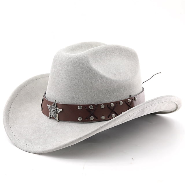 Western Style Ranch Cowboy Hat with Curved Brim for Outdoor Travel and Everyday Use Construction for Classic Country