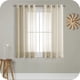 thumbnail image 1 of 2 Piezas Cortina de Gasa Transparente Beige 140x250 cm con Ojales Semitransparentes en Efecto Lino Decoración del Hogar para Salón Ventana Dormitorio Moderno Cocina Balcón, 1 of 5