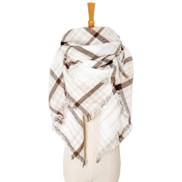 Up to 65% off Fashion Winter Women Colorful Scarf Casual Square Tassel Scarf Shawl Fashionable Scarf on Clearance