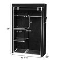 thumbnail image 6 of Tcbosik Portable Closet for Bedroom, Clothes Organizer with Hanging Rod, Wardrobe with Non-Woven Fabric Cover and Metal Frame, Easy Assembly, Black, 6 of 11