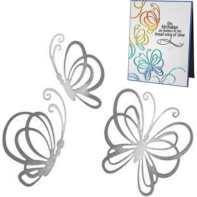 Set de 3 troqueles metálicos de mariposa Kashoer
