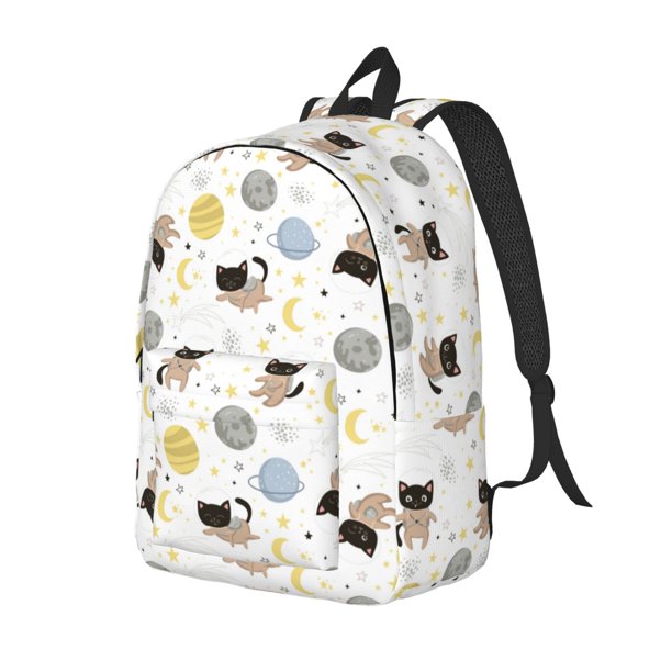 Fotbe Cute Cat Mochila de Lona con Estampado, Mochila Duradera, Mochila Versátil de Alta Calidad, Mochila Compacta Vintage-Small