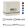 thumbnail image 2 of Printtoo Faxed Emailed Self Inking Rubber Stamp Pre-Inked Office Stamp- Home Office Business Stationery, 47 x 20 mm Blue, 2 of 7