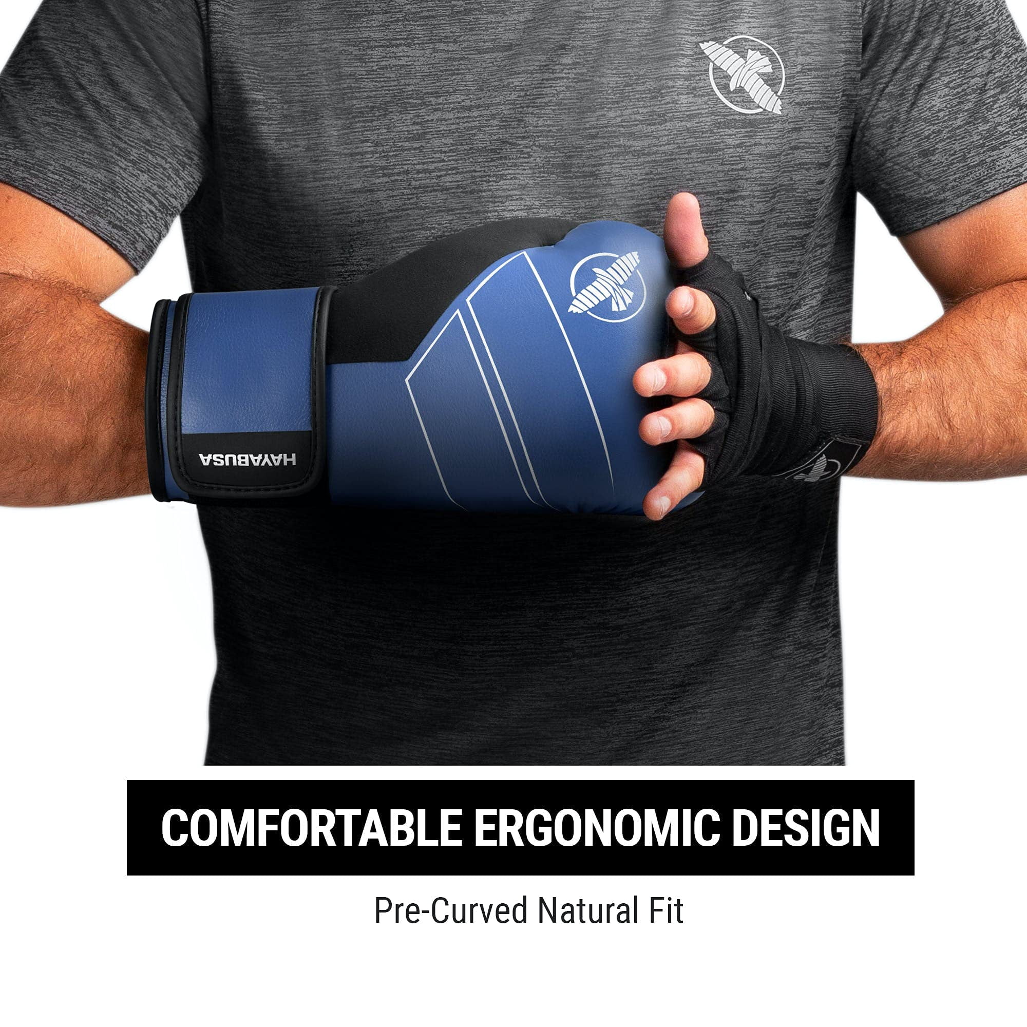 Hayabusa S4 Leather Boxing Gloves for Women & Men - Blue, 12oz
