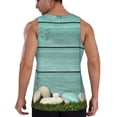 thumbnail image 3 of Xecao Wood Grain Men's Tank Top Workout Quick Dry Sleeveless Gym Jogging Muscle Shirts Summer Swim Beach Tops, 3 of 9