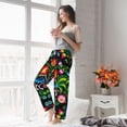 thumbnail image 6 of Picia Roosters and Flowers Womens Soft Woven Cotton Elastic Waistband Sleep Pajama Pant Lounge Sleep Pant With Pockets And Drawstring-XX-Large, 6 of 9