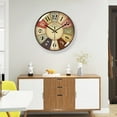 thumbnail image 4 of Miommo Scandinavian Quartz Clock Retro Wall Clock Glass Silent Classic Clock 12 Inch Large Round Quartz Clock Battery Operated Non Ticking Easy To Read for Bedroom Living Room Kitchen Home, 4 of 7