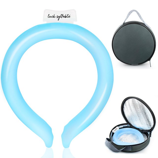 Tubo de refrigeración para el cuello LUCK SYLLABLE enfriador de hielo reutilizable azul