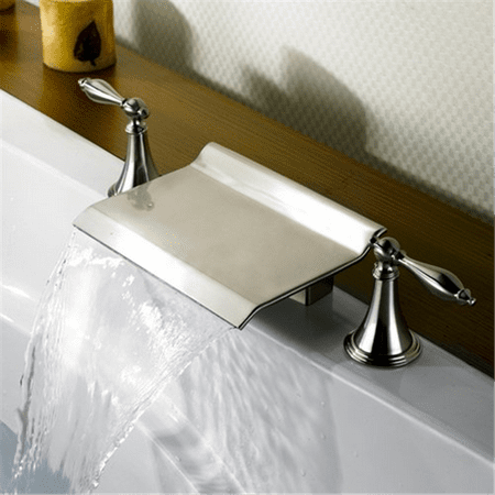lightinthebox contemporary bathroom deck mount bath tub faucet brushed nickelwidespread waterfall bathtub faucet unique designer vanity - Waterfall Bathroom Faucet lightinthebox contemporary bathroom deck mount bath tub faucet brushed nickelwidespread waterfall bathtub faucet unique designer vanity - Waterfall Bathroom Faucet