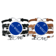 thumbnail image 1 of So What Art Deco Fashion Bracelet Hand Strap Leather Rope Wristband Double Set, 1 of 3
