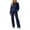 Navy, variant on 2 Piece Ribbed Knit Set For Women Fall Crewneck Long Sleeve Tops & Straight Leg Pants Casual Lounge Outfits, S-XXL