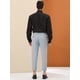 thumbnail image 5 of Pantalones de vestir cortos plisados ajustados de color liso hasta el tobillo para hombre 36 gris Unique Bargains Pantalones, 5 of 6