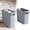 Gray, variant on Small Trash Can, Slim Garbage Can Plastic Waste Basket with Handles Container Bin for Narrow Spaces Bathroom, Bedroom, Kitchen, Office at Home Black