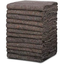 Textiles Moving Blankets, 54 x 72 (21 lb/dz) 12 Pack Economy Thin Shipping Packing Blankets for One Time Moving