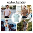 thumbnail image 7 of Polo Shirts for Men, Daisies Flowers Light Blue Cuteness Casual Mens Polo Shirts Short Sleeve Button Down Classic Mens Golf Polo Shirts, 7 of 7