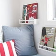 thumbnail image 2 of Estantería de pared para habitación infantil, juego de 2 muebles de madera blanca, 2 of 8
