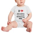 thumbnail image 2 of I Heart Nova Scotia Duck Tolling Retriever Dog Funny Baby Rompers Baby Clothes (White, 6-12 Months), 2 of 5