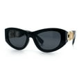 thumbnail image 5 of Womens Crop Mod Cat Eye Luxury Fashion Plastic Sunglasses All Black, 5 of 8