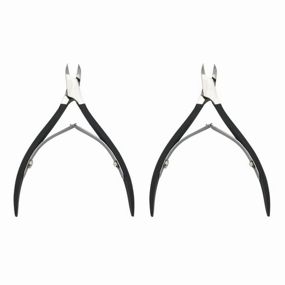2X Nail Tweezer Cutter Nipper Clipper Remover Manicure Black