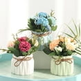 thumbnail image 3 of CSCHome 5.71x3.46in Simulated Flower Pot Plant, Fresh and Natural, Hotel Home Decoration (Pink), 3 of 7