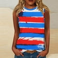 thumbnail image 5 of NSLGXD Plus Size Womens Striped Tank Tops Casual Round Neck Sleeveless Shirts Loose Lightweight Casual Summer Top S-5XL, 5 of 6