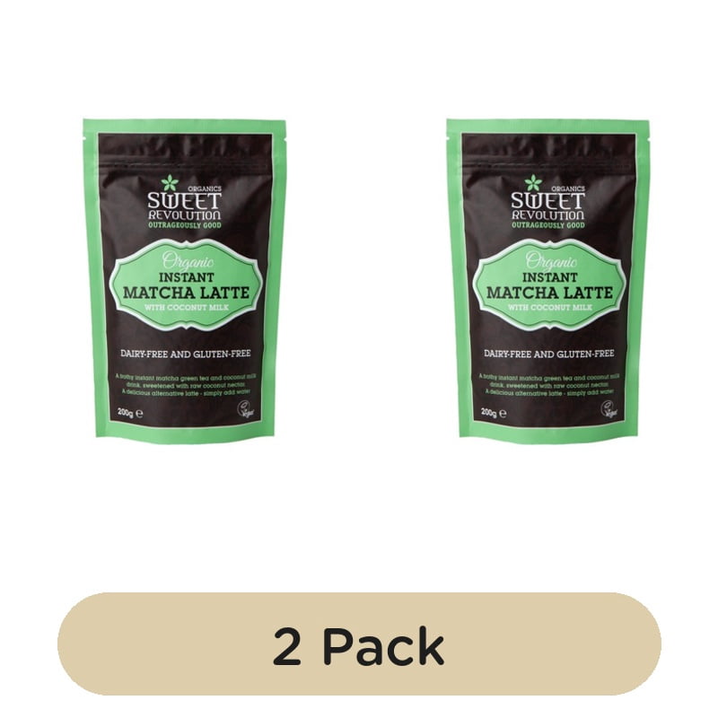 Sweet Revolution Organic Instant Matcha Latte 200g, British Import (Pack of 2)