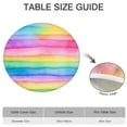 thumbnail image 6 of Colorful Watercolor Stripe Pattern Round Fitted Tablecloth with Elastic Edge,Dining Table Cover Waterproof,Outdoor Round Tablecloth for Camping,Dining,Indoor and Outdoor, 6 of 7