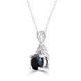 thumbnail image 2 of Gemistry Genuine Black Onyx Gemstone 925 Sterling Silver Pendant Necklace with 18 Inch Cable Chain, 2 of 4