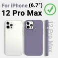 thumbnail image 2 of Shockproof Designed for iPhone 12 Pro Max Case,Liquid Silicone Phone Case with [Soft Anti-Scratch Microfiber Lining] Full-Body Drop Protection 6.7 inch Slim Thin Cover, Lavender, 2 of 16