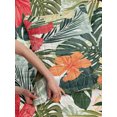 thumbnail image 3 of Leaf Reversible Bedspread Set, Hawaiian Summer Tropical Island Vegetation Leaves Hibiscus Flowers, Pillow Shams & Comforter Microfiber Bedding Set, 3 Sizes, Green Orange Yellow, by Ambesonne, 3 of 4