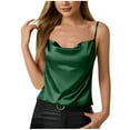 thumbnail image 2 of PFRNLF Womens Silk Satin Camisole Tank Tops V Neck Adjustable Spaghetti Strap Cami Soft Summer Basic Tank Shirt, 2 of 8