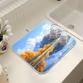 thumbnail image 7 of Ryvnso Blue Sky Clouds Landscape Dish Drying Mat for Kitchen Countertop 16x18 Small Dish Pad Drainer Rack Dish Sink Mats, 7 of 7