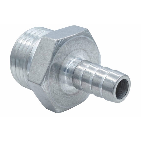 ICT Billet Straight 10AN Orb to 3/8" Hose Barb Fitting Adapter 10AN to 3/8" Hose Barb Connector Fluid Designed & Manufactured in the USA Bare Aluminum F100R375BA