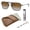 Polished Black Frame | Brown Lens, variant on RBR0102S CARAVAN REVERSE Square Shaped Non-Polarized Sunglasses for Men & Women - Includes Official RAYBAN Eyewear Kit - Ideal Formal & Casual Wear Sunglasses - Brown Lens