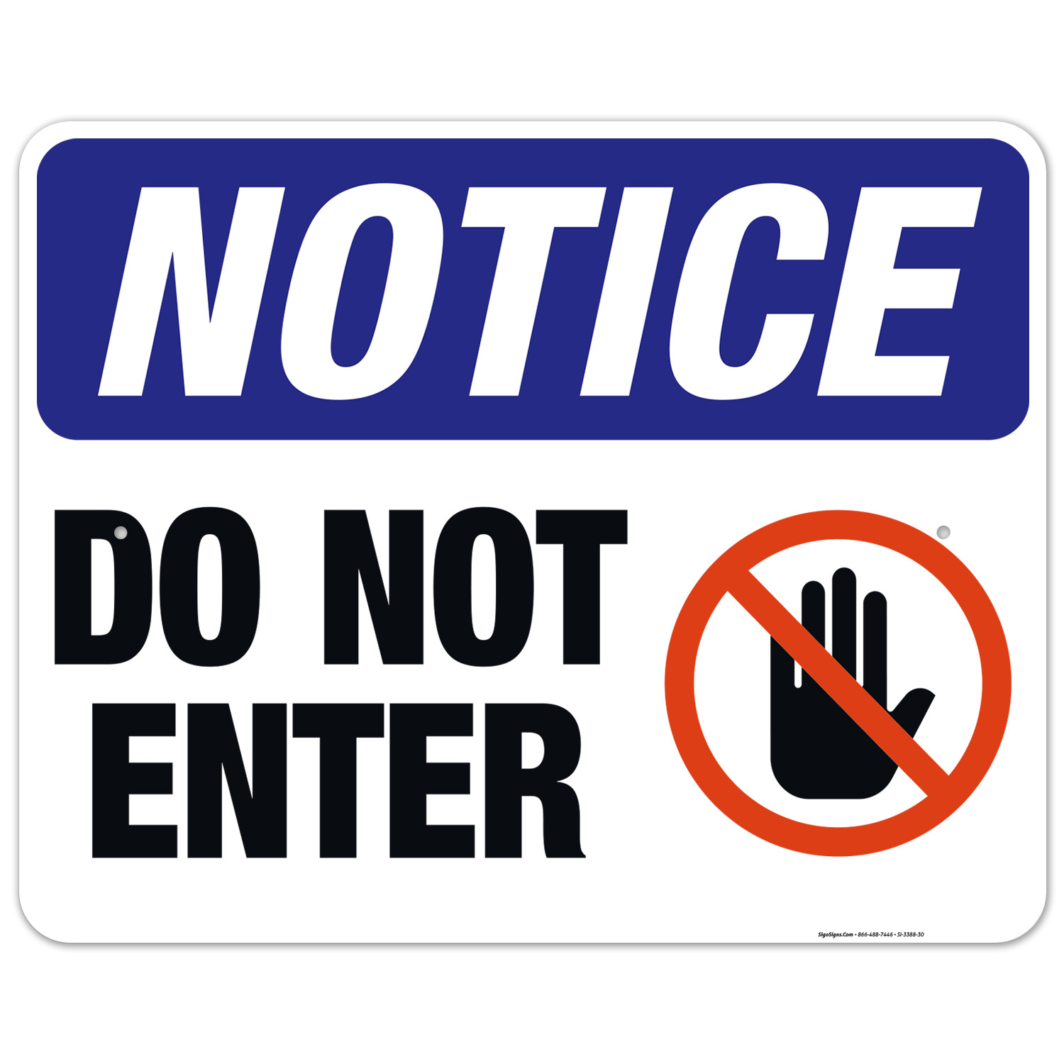 Do Not Enter Black And Red Warning Sign, OSHA Sign, 24x30 Aluminum ...