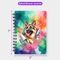 thumbnail image 5 of Funny Watercolor Adorable German Shepherd Peeking Through Torn Paper Effect Spiral Bound Journal Alsatian Dog Lover Gifts 5x7in Spiral Notebook - 00026, 5 of 5
