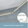 thumbnail image 6 of Kenney Mission Decorative Steel Bay Window Curtain Rod, 78-144" Adjustable Length, 3/4" Dia., Brushed Nickel, 6 of 7