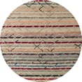 thumbnail image 1 of Ahgly Company Machine Washable Indoor Round Abstract Light French Beige Brown Area Rugs, 7' Round, 1 of 7