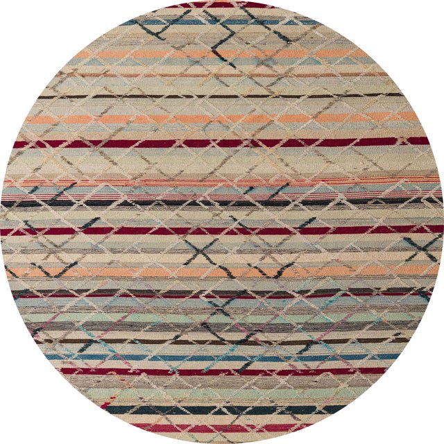Ahgly Company Tapis d'Intérieur Lavables en Machine, Rond Abstrait Clair Beige Français, Rond de 3'