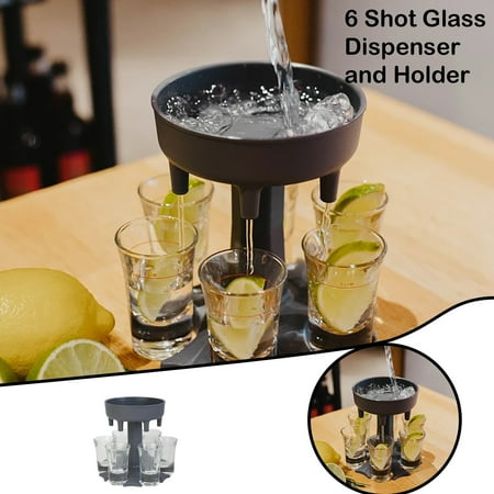

KUNPENG Contemporary Dec 6 Shot Glass Dispenser and Holder -Dispenser for Filling Liquids Shots Dispense