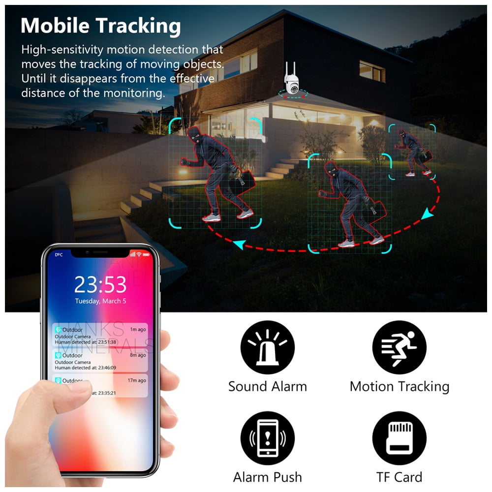 4-Pack 5G WiFi Security Camera System Smart Outdoor Night Vision 1080p 4 Channel