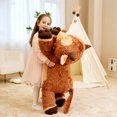 thumbnail image 2 of IKASA Giant Scottish Highland Cow Stuffed Animal Plush Toy,Large Big Jumbo Soft Toys,33" Huge Size Cute Fluffy Fat Plushie,Gifts for Kids, 2 of 6