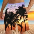 thumbnail image 2 of Mens Shorts Mens Casual Printed Drawstring Trouser Beach Shorts Pants With Pocket, 2 of 9