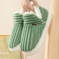 thumbnail image 6 of Hinvhai Women Ankle Bootie Slipper Plush Warm Indoor Outdoor Shoes Comfy Fleece Lined Memory Foam Slipper with Anti-Slip Sole Green 40, 6 of 6
