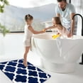 thumbnail image 6 of Navy Bathroom Rugs 20" x 32", Thick Soft Bath Mats for Bathroom Non Slip Floor Mat, Absorbent Microfiber Wash Dry Bath Rugs, Tub and Shower Mat, 6 of 8