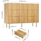 thumbnail image 2 of Yeshouse Mueble Acanalado de Madera con 6 Cajones, Acabado Natural, 2 of 7