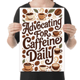 thumbnail image 2 of Whimsical Caffeine Art - Coffee Lovers - 13x19 Poster Print, 2 of 4